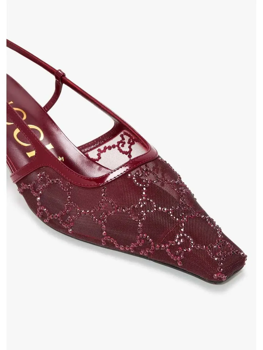 Gucci GG Crystal Slingback Pumps(PLEASE REQUEST YOUR SIZE BEFORE PURCHASING)